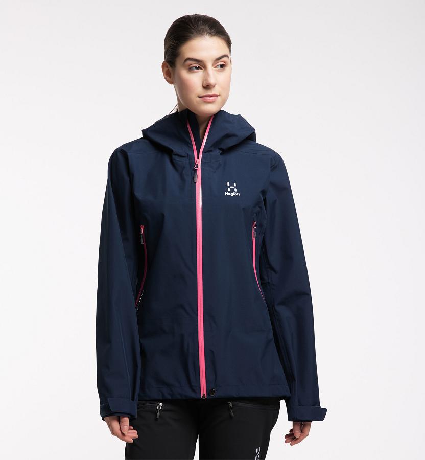 Haglöfs Womens Roc GTX Ski Jacket Dark Blue New Zealand 72135TYGA